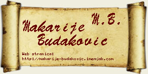 Makarije Budaković vizit kartica